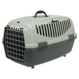 Trixie Be Eco Transportbox Capri anthrazit grau grün für Hunde nachhaltig  - Bild 1 von 8