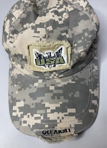 USA Go Army Eagle Emblem Hat Distressed Camouflage Digital Camo OSFM Cap - Bild 1 von 13