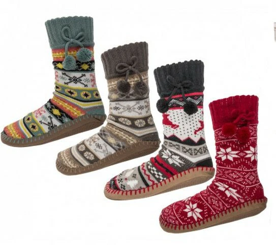 OOTB NORDIC PATTERN SUPER SOFT PLUSH COSY COMFORT SOCK SLIPPER SOCKS NEW WITH TAGS