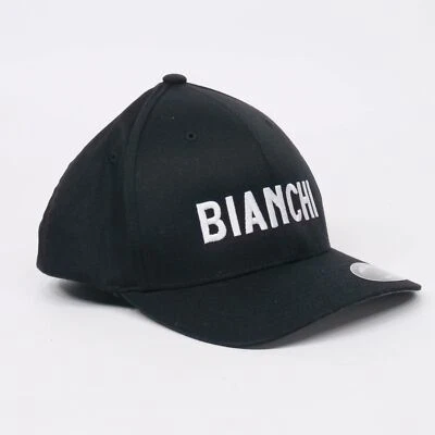 Gorra de béisbol Bianchi negra ajuste flexible S/M Foto 1 de 4