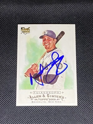 Matt Tuiasosopo Mariners Signed Auto 2009 Topps Allen & Ginter's Card #74 ~ COA - Image 1 of 3