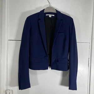 Diane Von Furstenberg Blazer Jacket Blue Reiko Women's Size US 2 UK 6 - Picture 1 of 5
