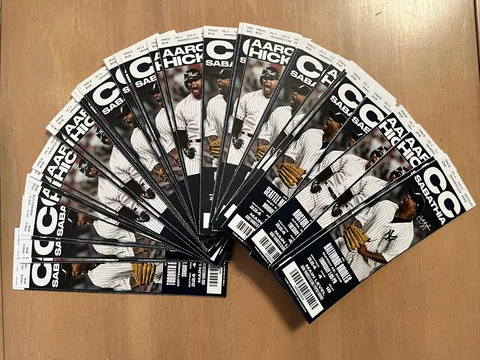 AARON JUDGE - 2019 NEW YORK YANKEES BASEBALL SEASON FULL TICKETS - ALL 81 GAMES Cover