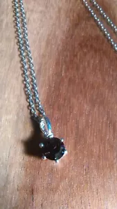 Swarovski Crystal Sterling Silver Pendant Stainless Steel Necklace - Picture 1 of 8
