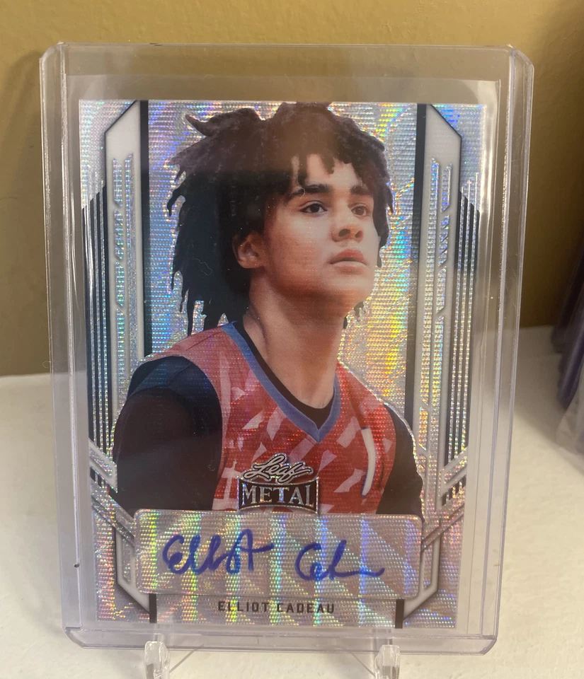2022 Leaf Metal Basketball Elliot Cadeau RC Auto Silver Mojo UNC - Image 1 of 1