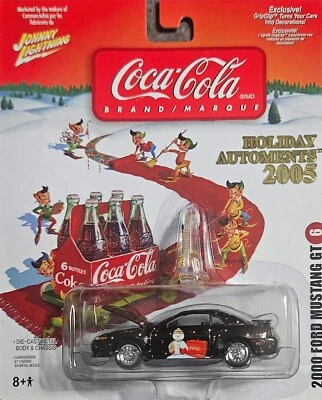 JOHNNY LIGHTNING 2000nFord Mustang GT COCA COLA COCHES NAVIDAD COCHE Negro Foto 1 de 4