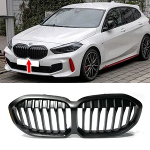 Matte Black Front Grille For BMW F40 118i 2019-2023 Hatchback 2D/4D Facelift - Picture 1 of 4