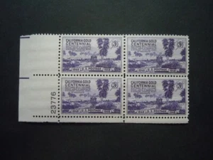 #954 3c California Centennial Plate Block #23776 LL MNH OG VF - Picture 1 of 1