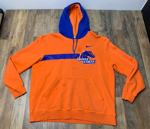Boise State Broncos Hoodie Medium Nike NCAA Football Sweatshirt Flaws Stains Cover