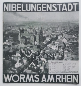 WORMS AM RHEIN - Nibelungenstadt - Rhein-Main - Reiseprospekt - 1936 - Bild 1 von 7