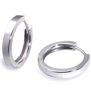 Goldmaid Damen Paar Creolen Ohrringe 925 Sterlingsilber schlicht NEU - Bild 1 von 3