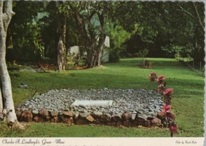 Charles A. Lindbergh's Grave, Maui, Hana,Hawaii Continental Postcard c1983 - Picture 1 of 2