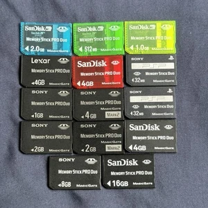 14x Bundle Lot Memory Stick Pro Duo for PSP Accessories/Camera Memory 1GB - 16GB - Picture 1 of 2