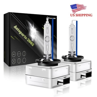 2PCS OEM D1S 6000K 8000K 66140 66144 85410 85415 HID XENON HEADLIGHT BULBS SET - Image 1 of 4