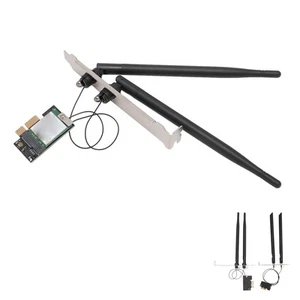 5G Network Card 2.4G 5G 867Mbps Dual Band PCIEx1 Interface BT4.0 Plug And Pla FY - Afbeelding 1 van 30