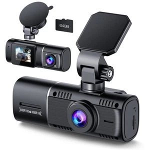 Dual Dash Cam Front and Inside 1080P Dash Camera for Cars IR Night Vision Car... - Picture 1 of 9