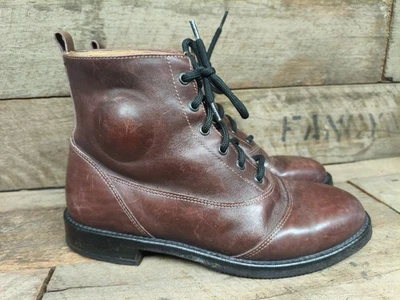 Vintage BMW Leather Ankle Boots Size 8.5 EU 42 1997 Italy - Image 1 of 4