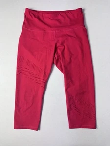Old Navy Leggings Women'Coral Elevats e Go-Dry Cropped Perforated Leggings Sz PM - Picture 1 of 7