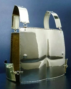 Bauletto greco Halloween cavaliere sannitico corazza antica ottone armatura - Foto 1 di 2