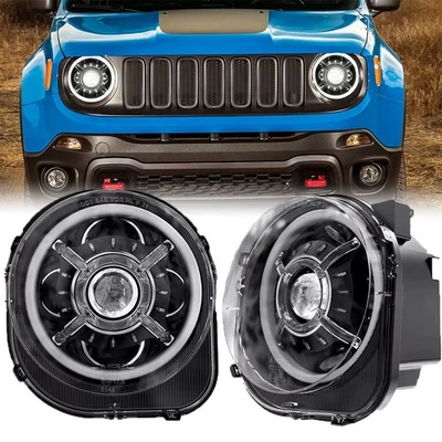 LED Scheinwerfer für Jeep Renegade 2015-2022 Laufendes Licht Hochstrahl DRL - Bild 1 von 4