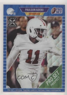 2021 Leaf Pro Set Metal Blue Wave /50 Paulson Adebo #70 Rookie RC - Image 1 of 2
