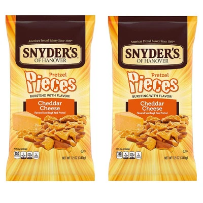 Snyder's of Hanover Cheddar Cheese Pretzel Pieces, 11.25 Ounce (2 Bags) - Image 1 of 4