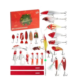 24 Days Fishing Countdown Calendar 2026 with Fishing Lures Set for Adults - Picture 1 of 12