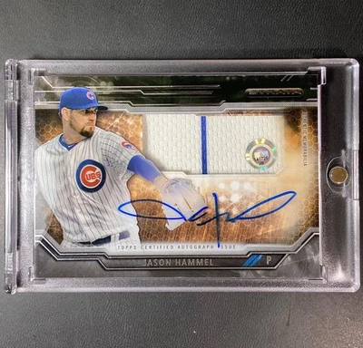 2015 Topps Strata - Clearly Authentic #CAAR-JHL Jason Hammel Auto Relic Cubs - Image 1 of 2