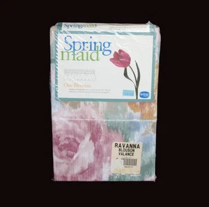 Springmaid RAVANNA Abstract Floral Roses Blouson Valance 84" x 15" NIP DISC! - Picture 1 of 1