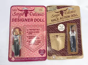Lot 2 SERGIO VALENTE Male Action Fig & Female Designer Doll Miss Blonde 1982 NOS - Picture 1 of 11