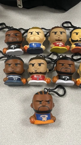 Squeezy Mates NBA Lot Of 9 Silver Series Figure Nba Collectible Foam Keychain Cover