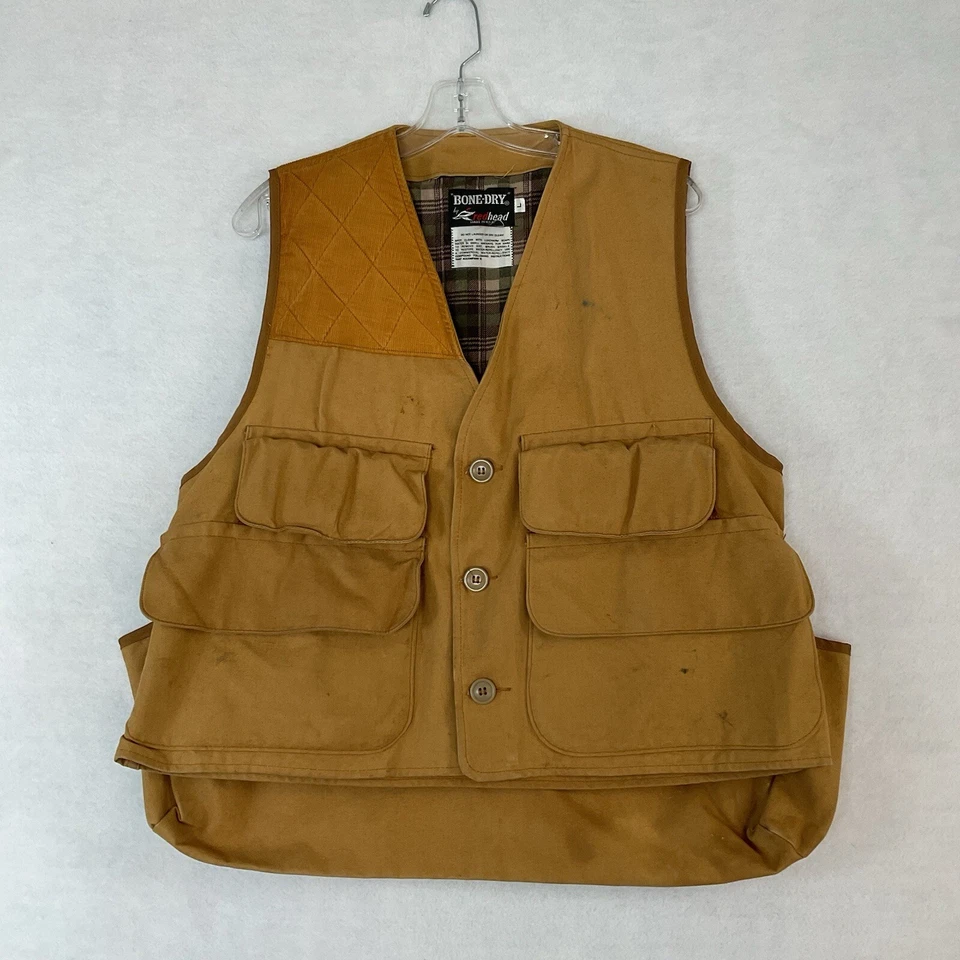Bone Dry By Redhead Shooting Bird Hunting Vest Men’s Large Game Bag Tan Canvas - Image 1 of 4