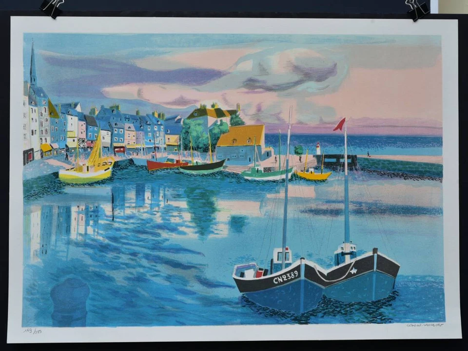 Original GEORGE LAMBERT lithograph, Honfleur, signed and numbered - Image 1 of 1