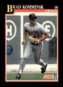 1991 Score #259 Brad Komminsk Baltimore Orioles - Picture 1 of 2