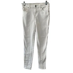 Nordstrom Jeans Girls 14 White Stretch Skinny - Picture 1 of 6