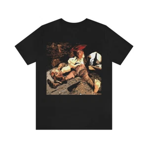 Unisex Jersey Short Sleeve Tee Painting of Disneyland PIRATES OF THE CARIBBEAN - Picture 1 of 9