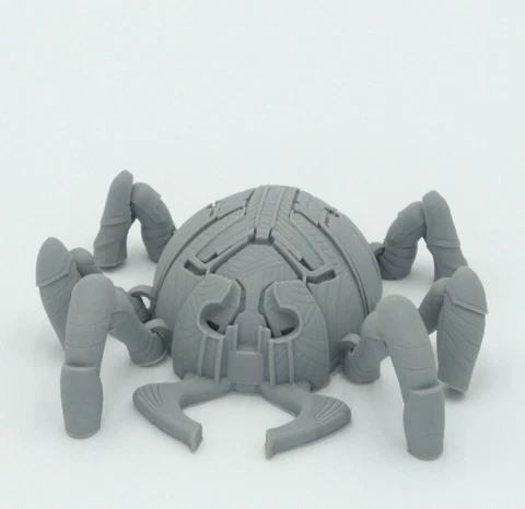 BLUE BEETLE SCARAB Flexi Figure Articulated Gray 5" 3D Printed Figure Cover