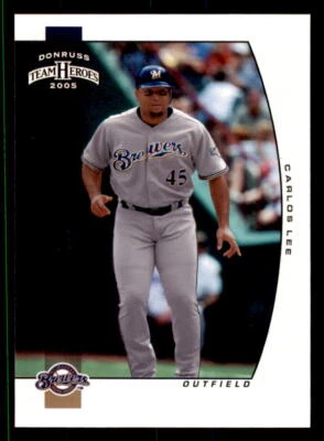 2005 Donruss Team Heroes  #77 Carlos Lee Milwaukee Brewers - Image 1 of 2