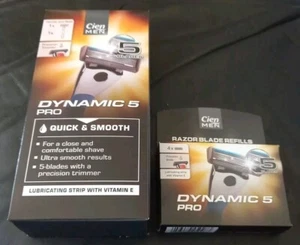 CIEN Herren Dynamic 5 Pro 5 Klingen Rasiergriff & 5 Nachfüllpatronen - Bild 1 von 2