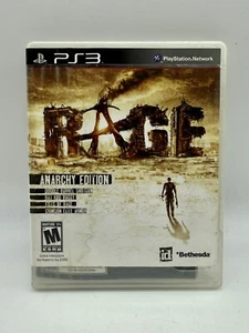 Rage Anarchy Edition PS3 PlayStation 3 Game Case Manual Tested - Picture 1 of 3