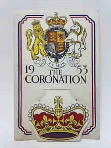 Vintage "1953 The Coronation" Queen Elizabeth II Postcard w/ 17 Mini Photos - Picture 1 of 8