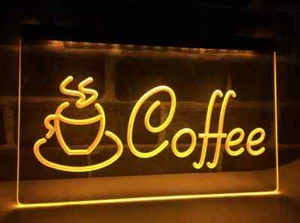 Coffee Cup Led Neon Sign For Coffee Bar Wall Decorative Art Aesthetic Restaurant - Picture 1 of 10