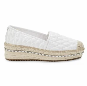 Alpargatas KARL LAGERFELD PARIS Blanco Desta Logo Acolchado Plataforma Talla 8.5 - Imagen 1 de 7