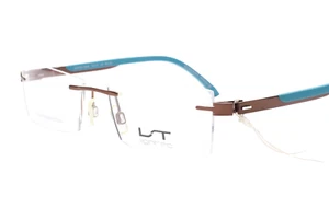 Morel Lightec 6849L MB 200 Bronze Blue Rimless France Eyeglasses 53-16-135mm - Picture 1 of 7