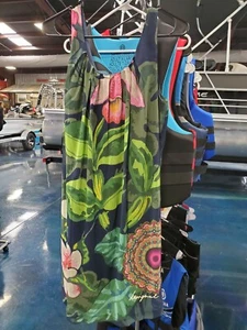 Desigual sheer blue/green tank dress w/full lining. US 4,6, 8 EUR 38, 40, 42 - Picture 1 of 3