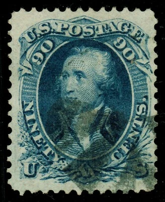 [st7224] USA 1861 Scott#72b used 90¢ Washington "very dark blue" SUPERB !!! - Image 1 of 2