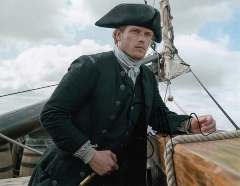 Sam Heughan signed Outlander 10x8 photo AFTAL UACC Signing Details ACOA [16305] Cover