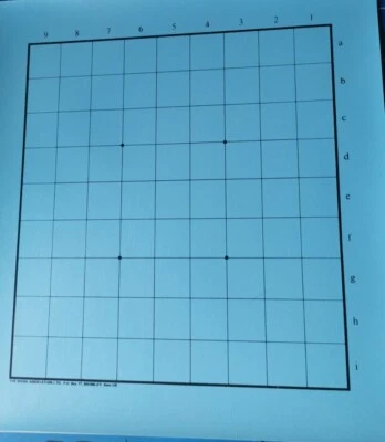 9x9 Grid Blue Vinyl board for Shogi, and other games.