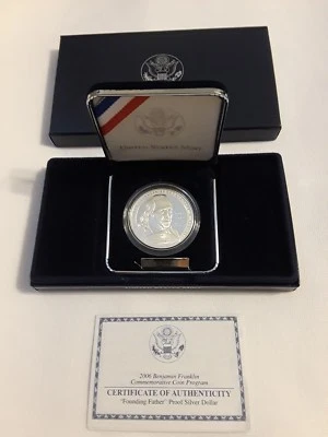 2006-P Benjamin Franklin-Founding Father Proof Silver Dollar - Image 1 of 4