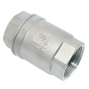 1-1/4" 1.25 inch Vertical Check Valve NPT Threaded one way Stainless Steel oil - Picture 1 of 4